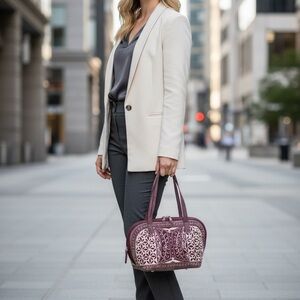 Laga Designs Handmade Vegan Embroidered Design Purse Handbag Satchel